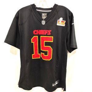 Nike NFL Kansas City Chiefs Patrick Mahomes 15 Black Jersey Women's Size XL